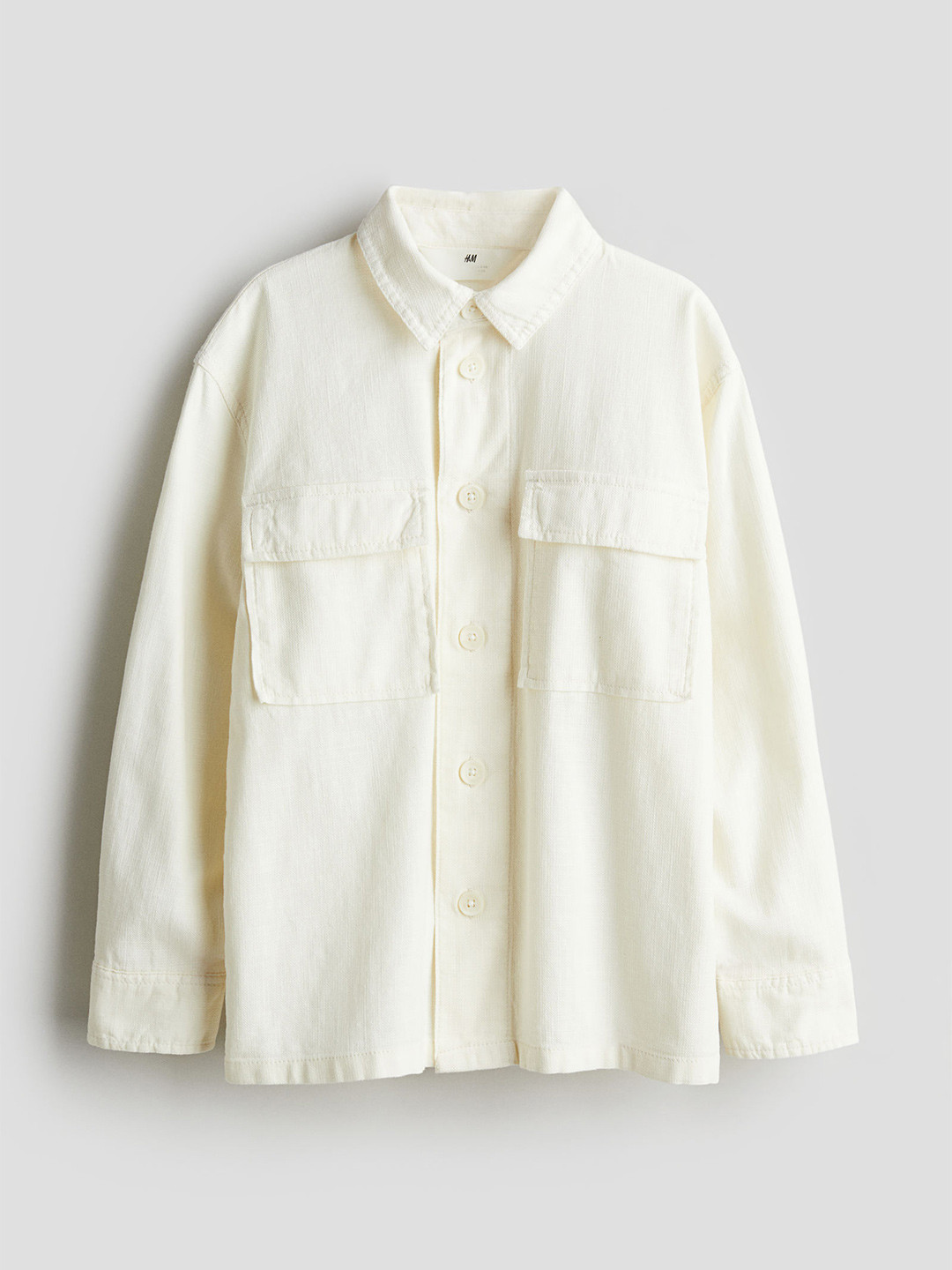 

H&M Boys Cotton Overshirt, White