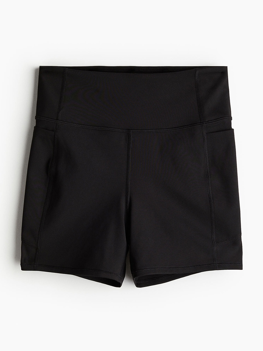 

H&M Women DryMove Pocket-Detail Sports Hotpants, Black