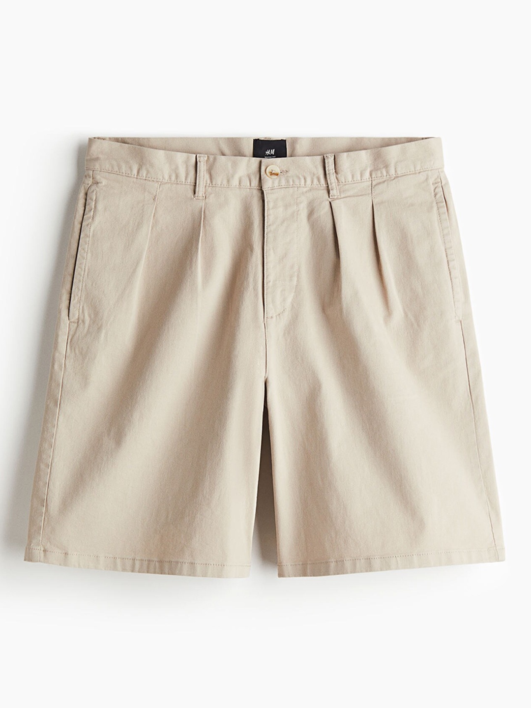 

H&M Men Loose Fit Chino Shorts, Beige