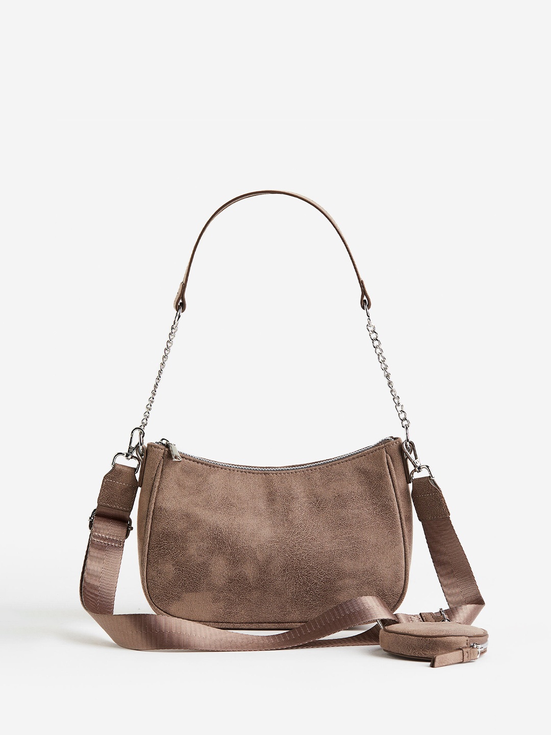 

H&M Shoulder Bag And Pouch, Brown