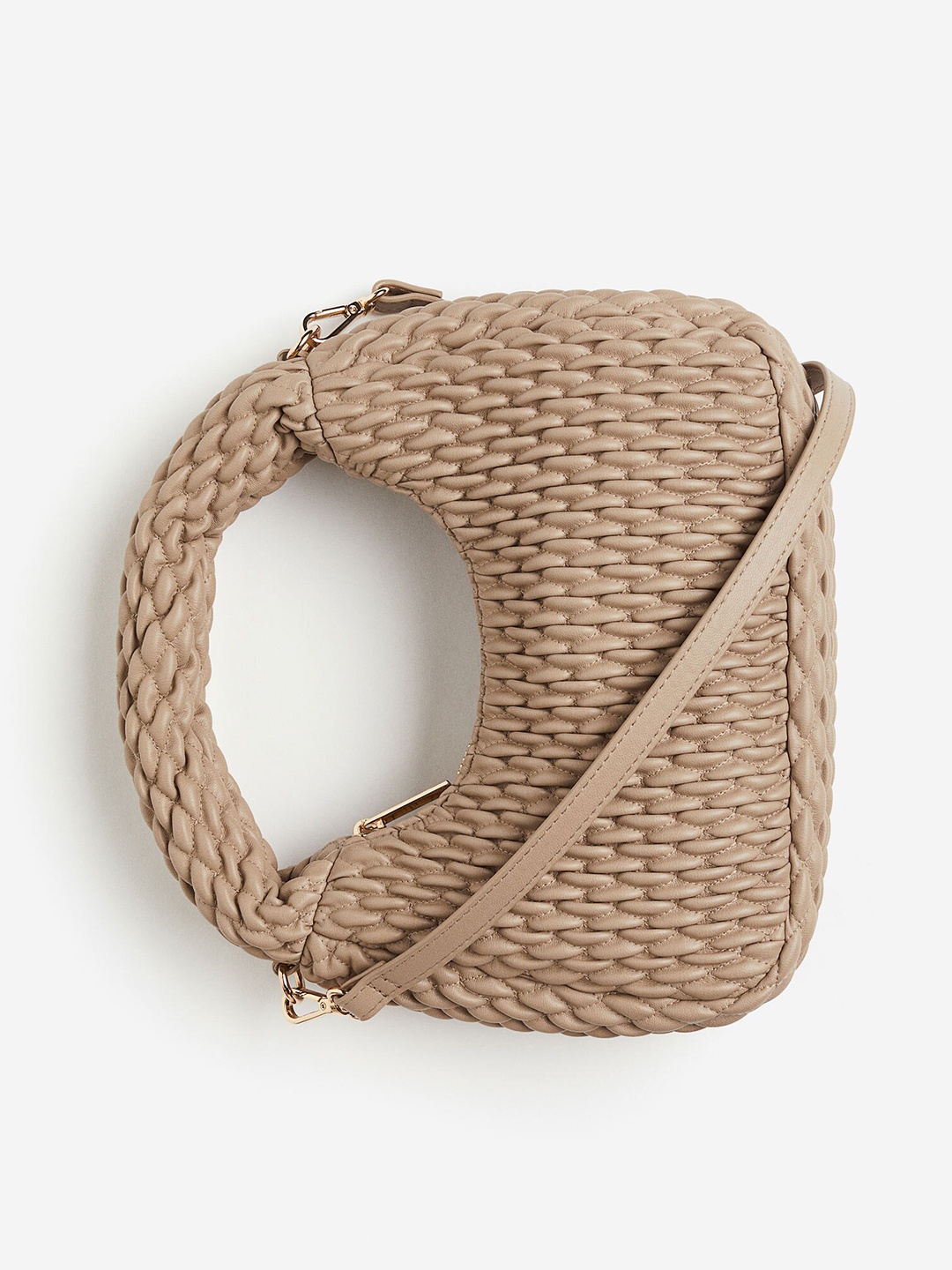 

H&M Quilted Crossbody Bag, Beige