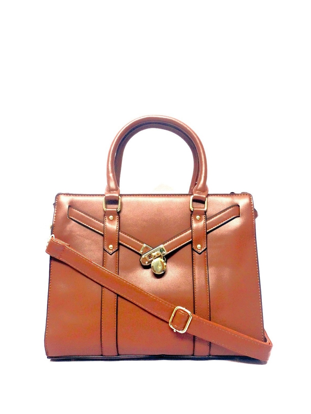 

CHRONICLE Structured Handheld Bag, Tan