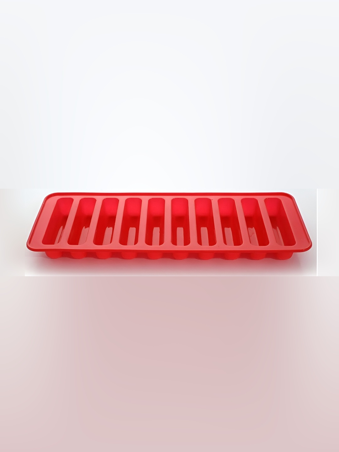 

Alexvyan Red Silicon Ice Tray with 10 Long Stick Pop Up Ice Moulds
