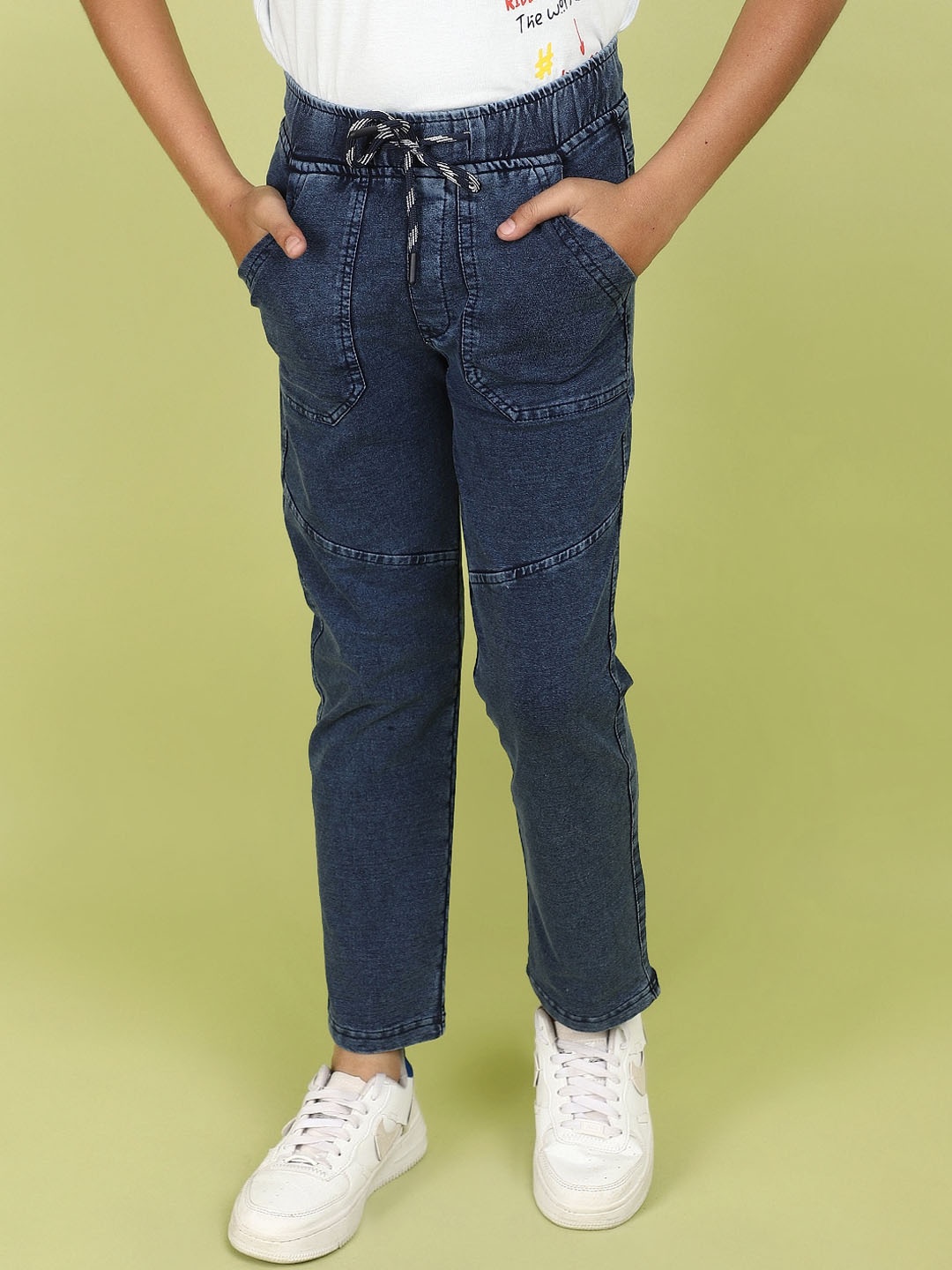 

V-Mart Boys Denim Mid Rise Regular Fit Regular Trouser, Blue