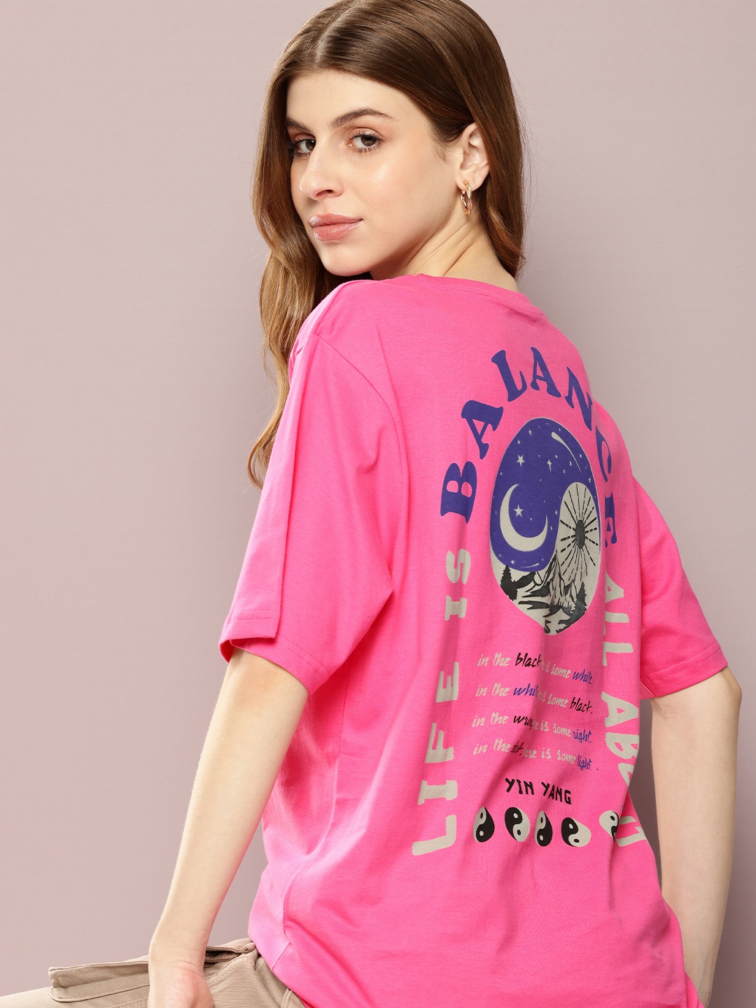 

DILLINGER Women Graphic Printed T-shirt, Pink
