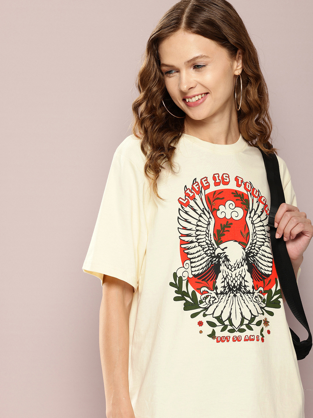 

DILLINGER Women Graphic Printed T-shirt, Off white