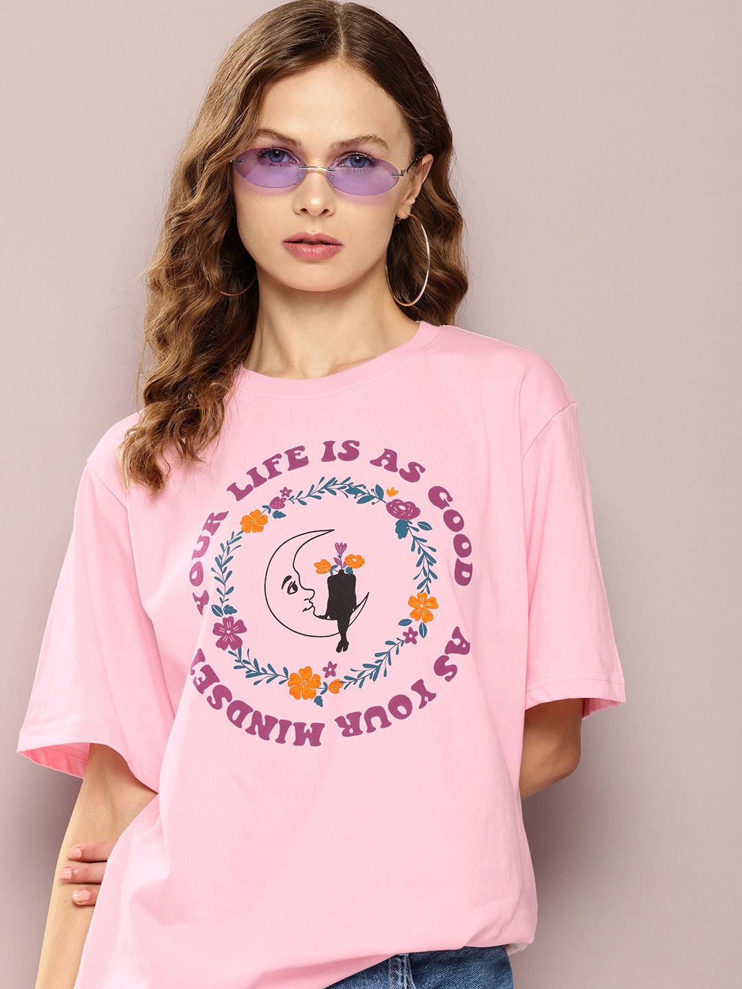 

DILLINGER Women Graphic Printed T-shirt, Pink