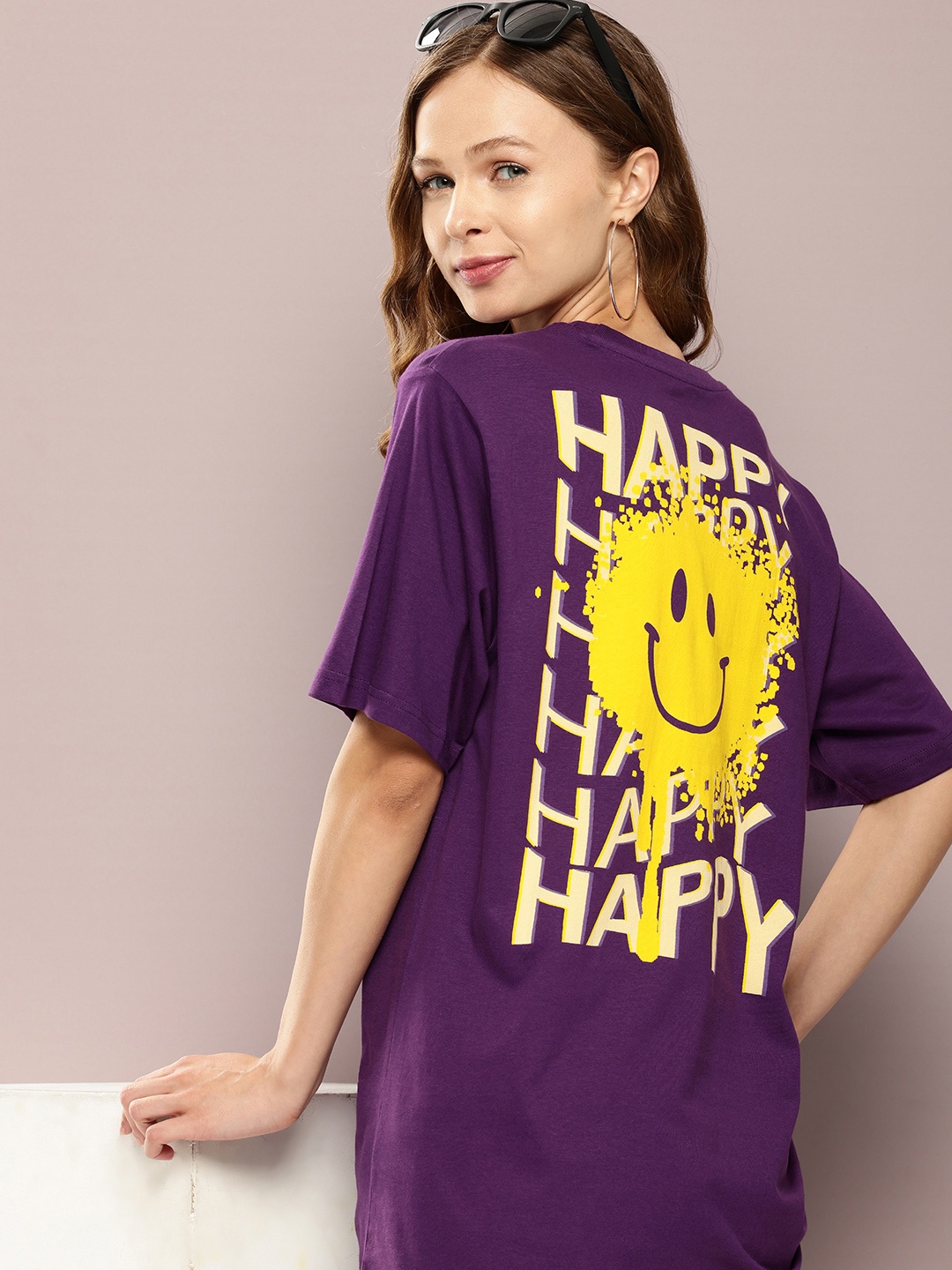 

DILLINGER Women Graphic Printed T-shirt, Purple