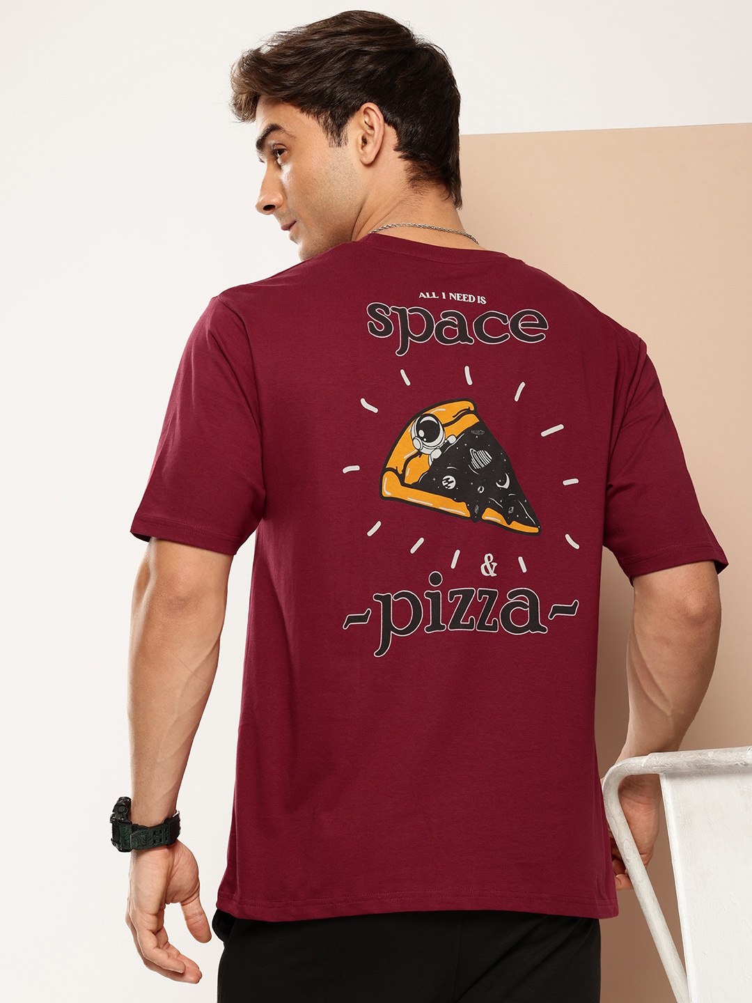 

Difference of Opinion Men Graphic Printed T-shirt, Maroon