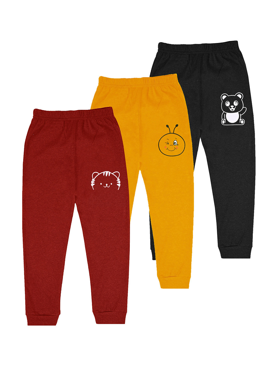 

BAESD Infant Boys Pack Of 3 Cotton Mid Rise Joggers, Yellow