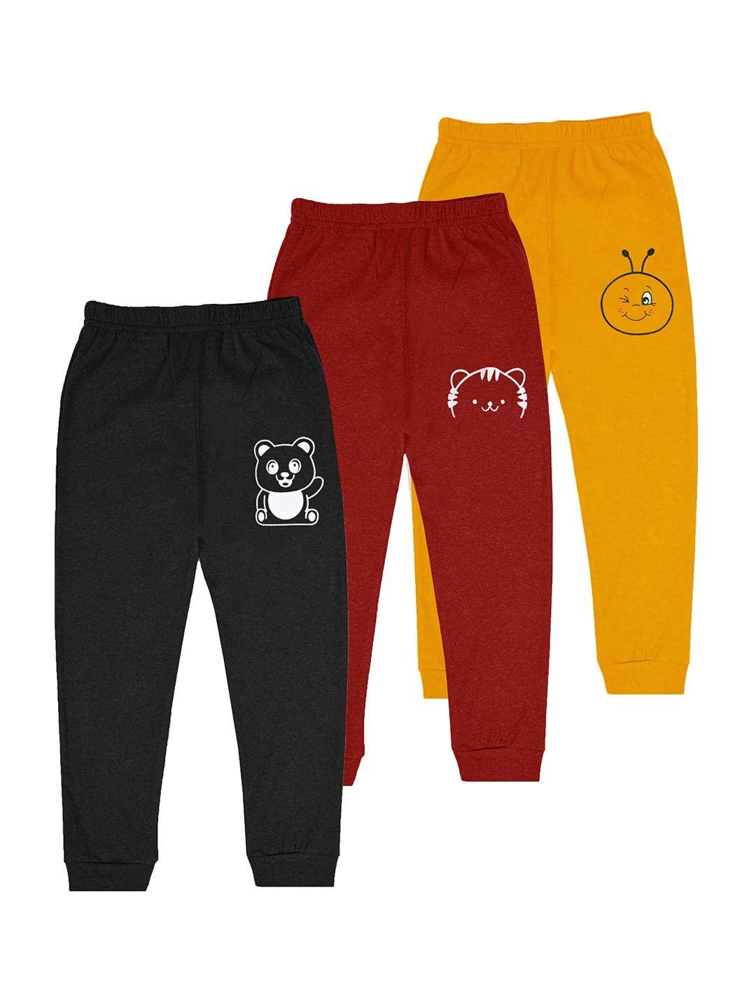

BAESD Boys Pack Of 3 Cotton Mid Rise Joggers, Black