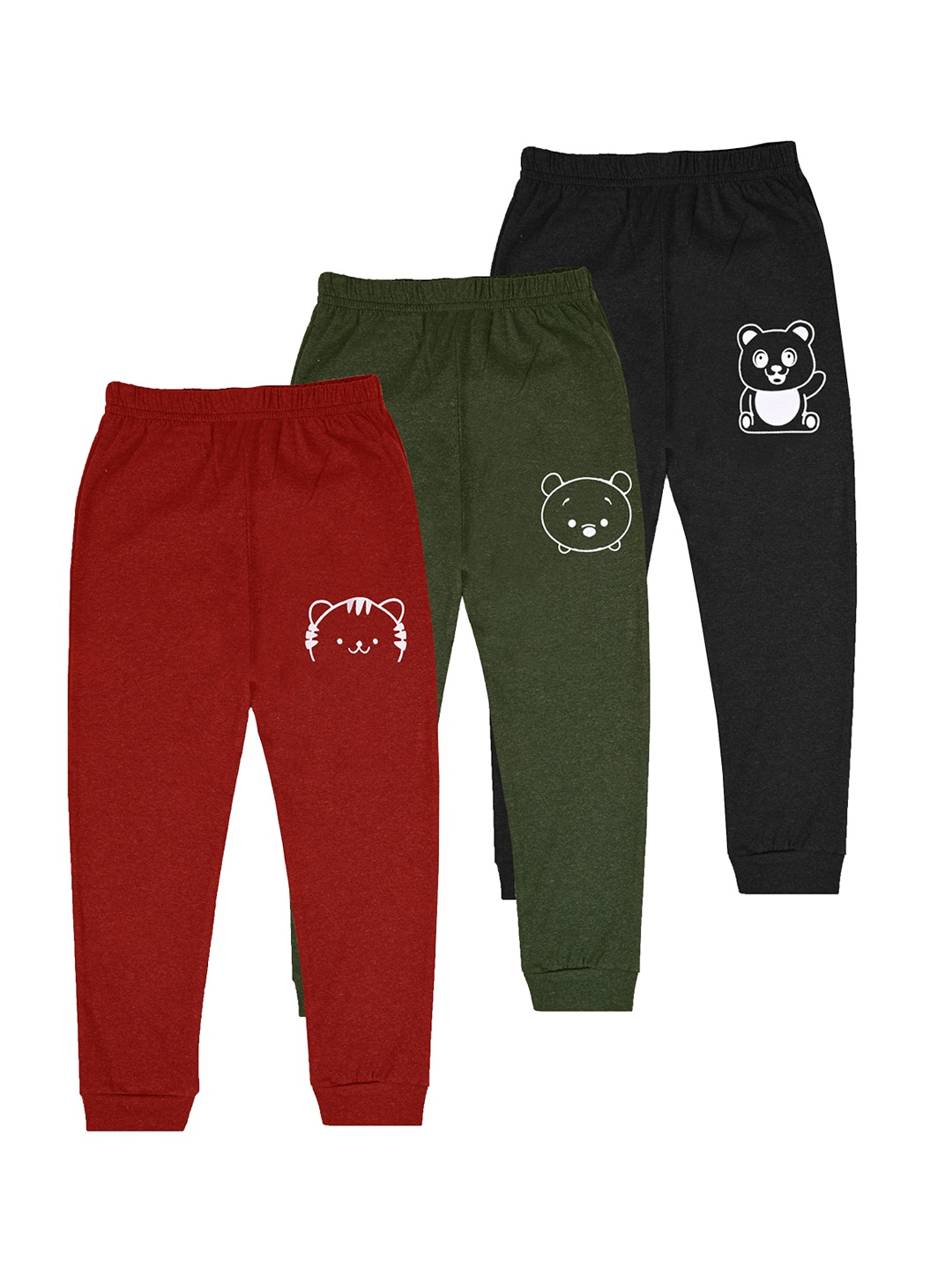 

BAESD Infant Boys Pack Of 3 Graphic Printed Joggers, Black