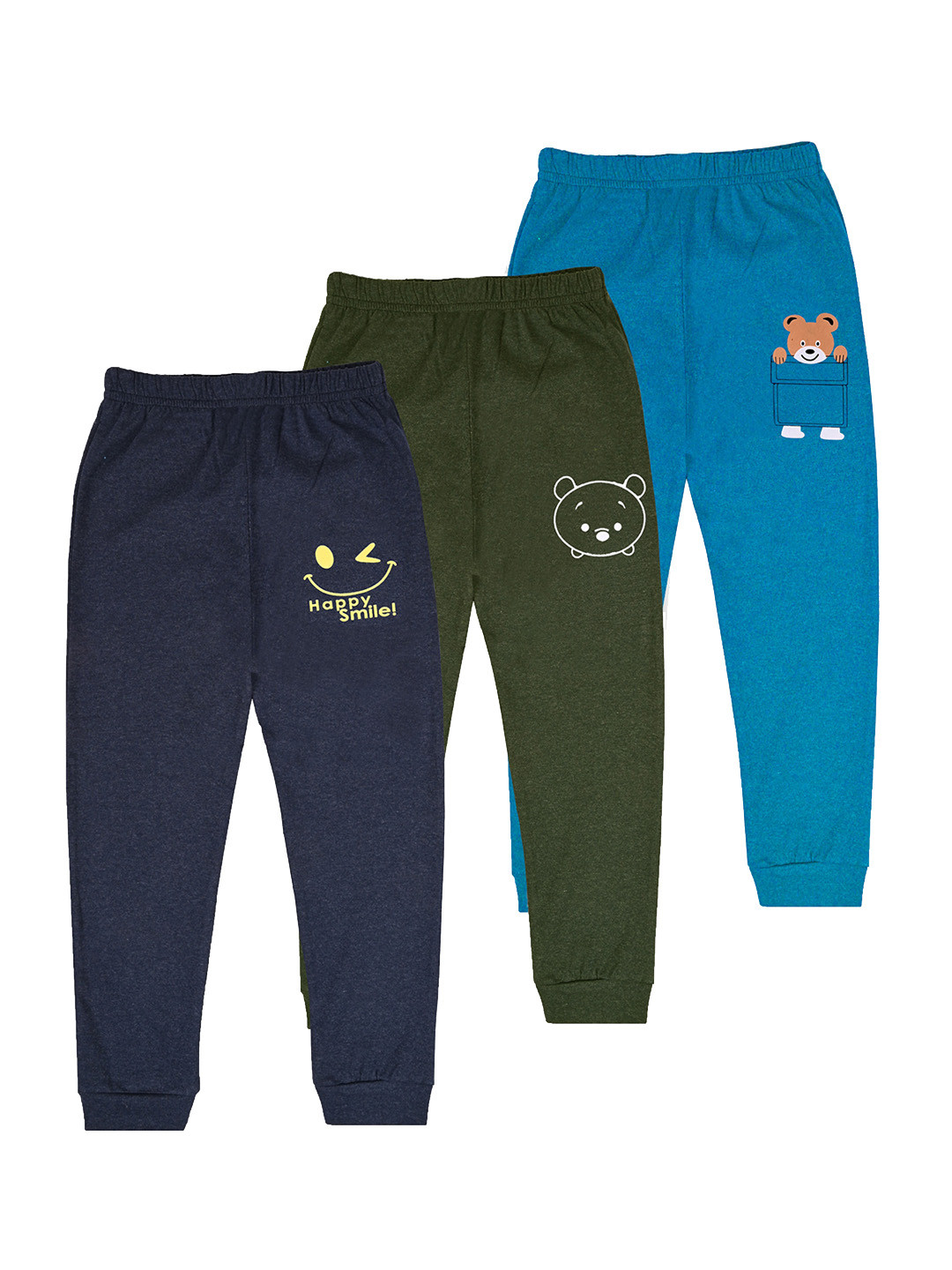 

BAESD Infant Boys Pack Of 3 Mid Rise Joggers, Navy blue