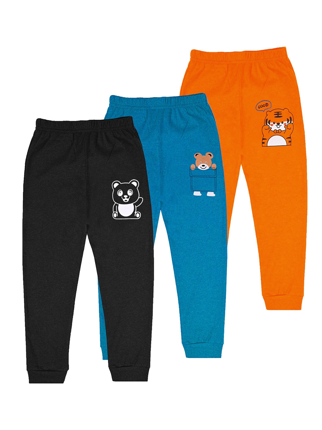 

BAESD Infant Boys Pack Of 3 Graphic Printed Joggers, Black
