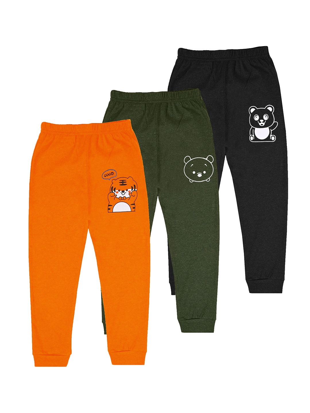 

BAESD Infant Boys Pack Of 3 Mid Rise Joggers, Orange