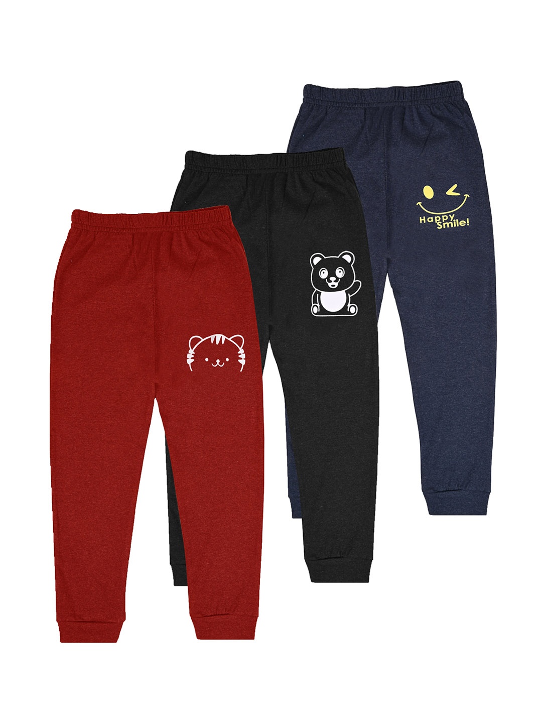 

BAESD Boys Pack Of 3 Graphic Printed Joggers, Red