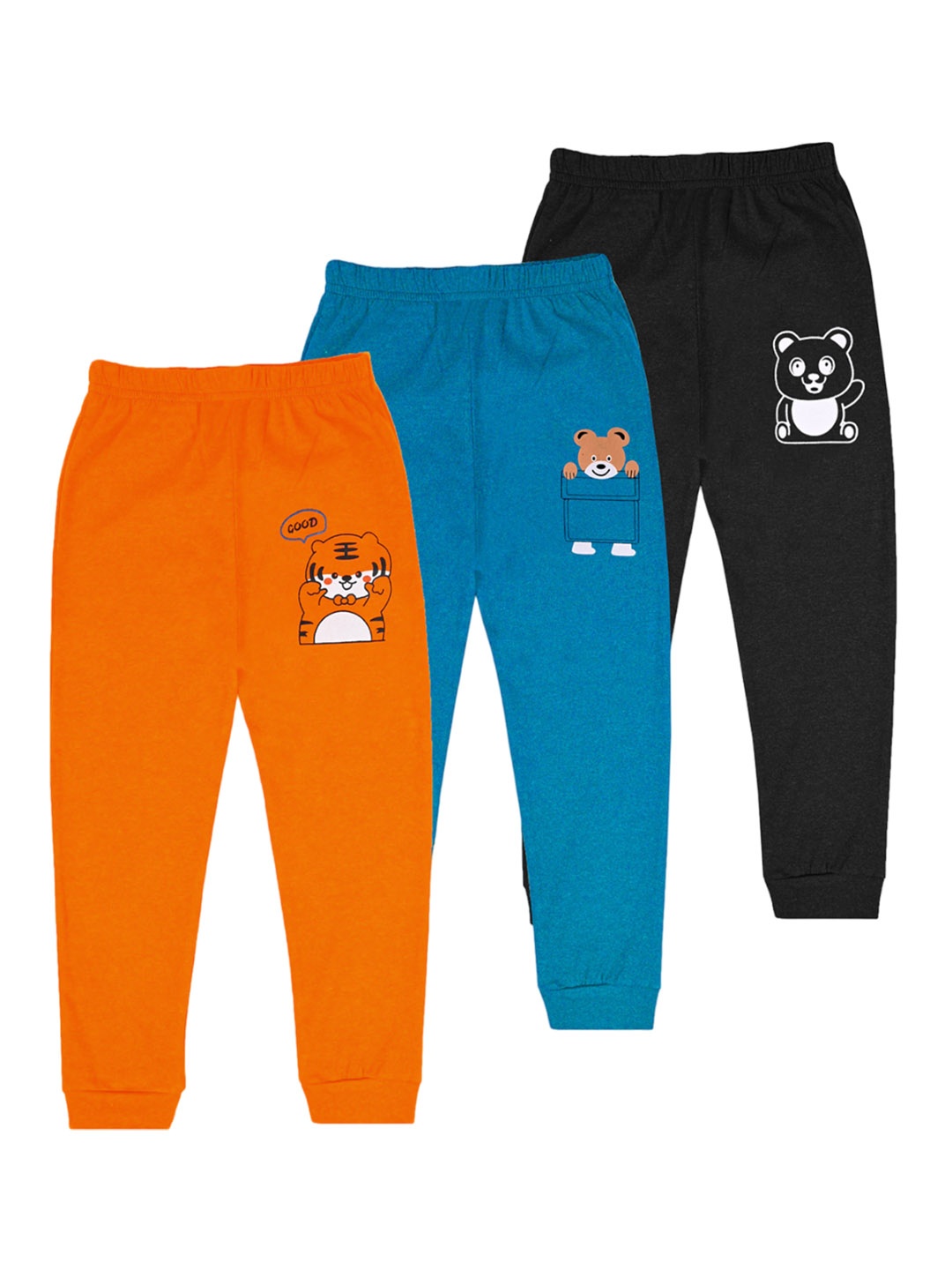 

BAESD Infant Boys Pack Of 3 Graphic Printed Joggers, Orange