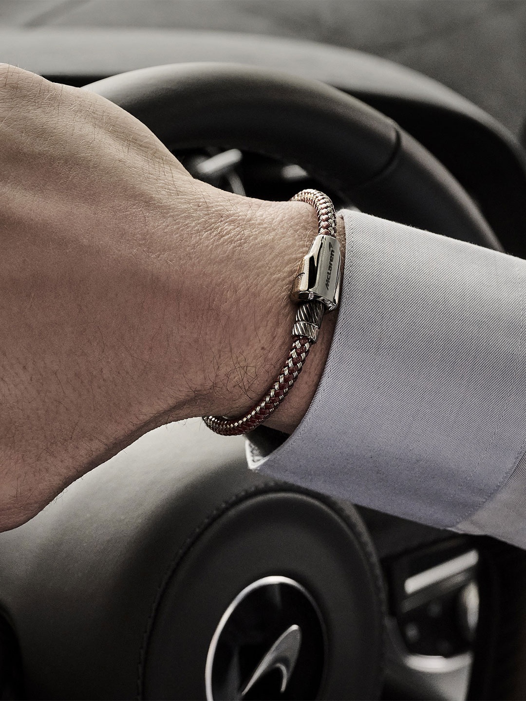 

McLAREN Men Wraparound Bracelet, Brown