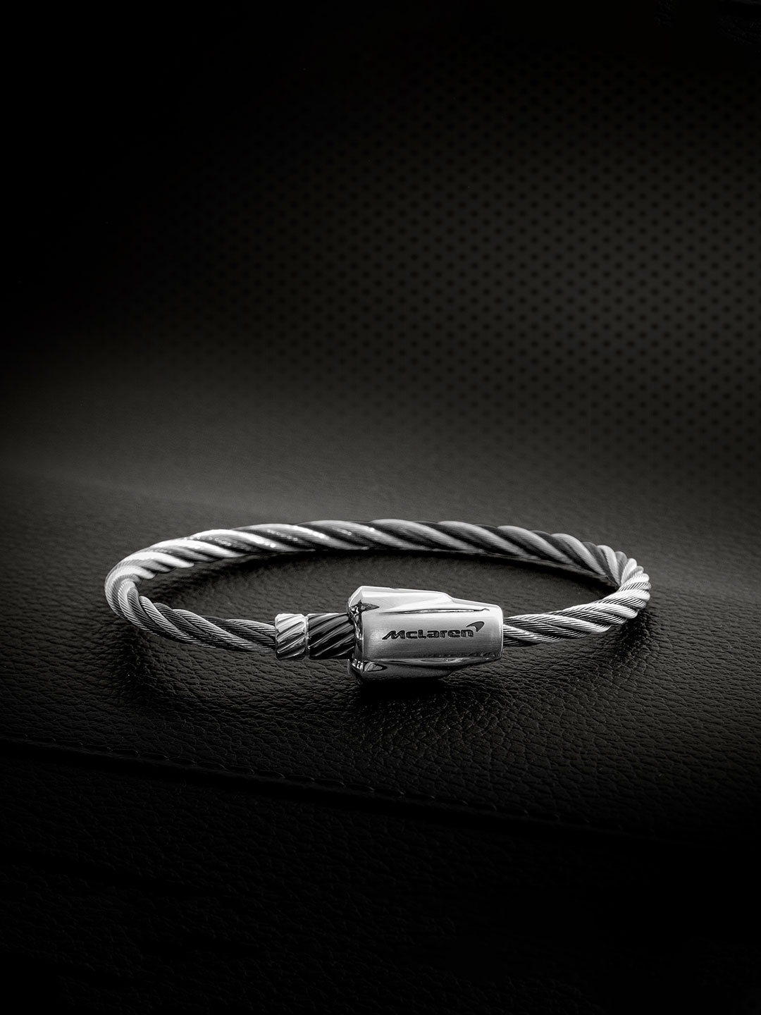 

McLAREN Men Wraparound Bracelet, Silver