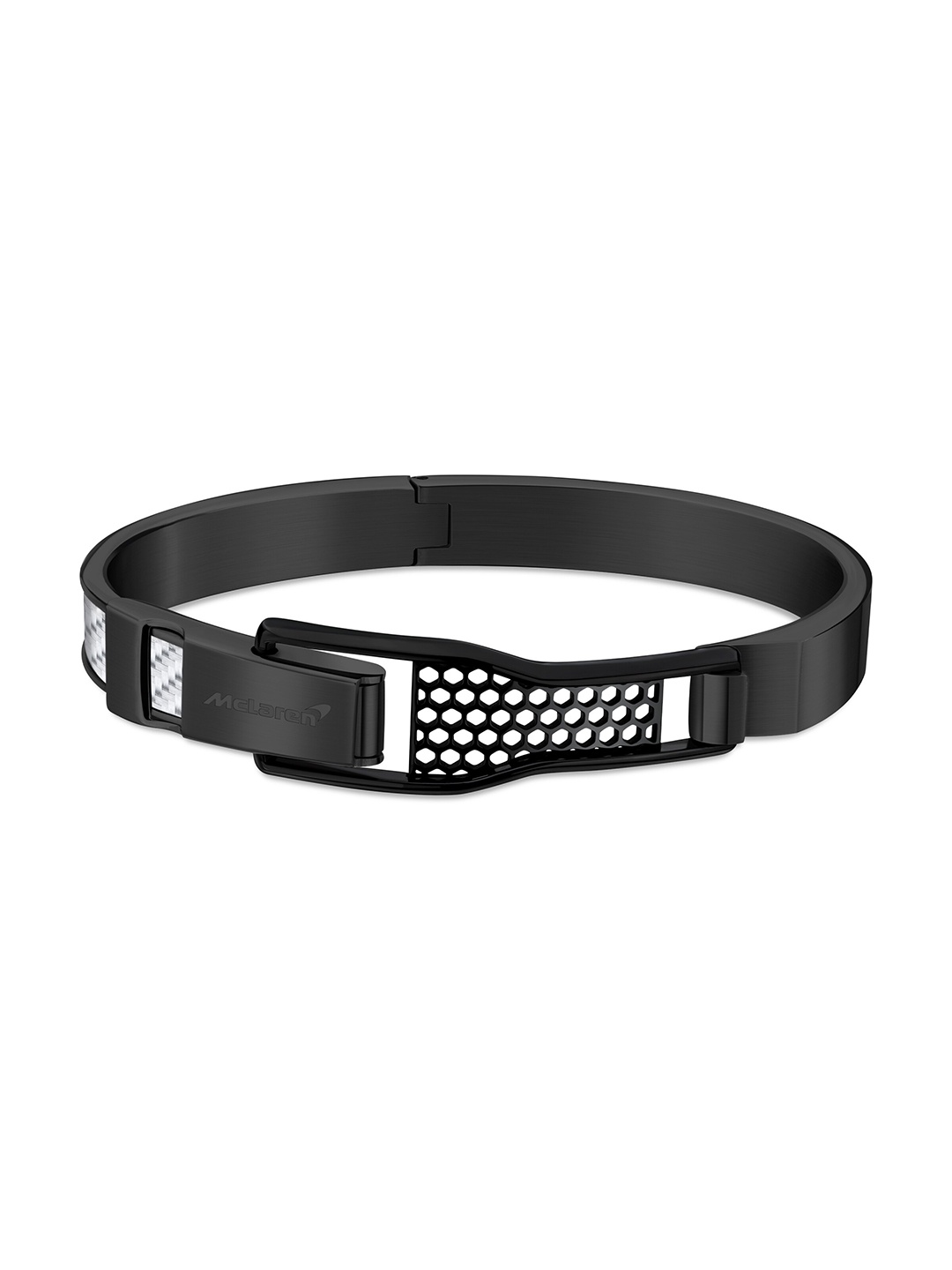 

McLAREN Men Stainless Steel Cuff Bracelet, Black