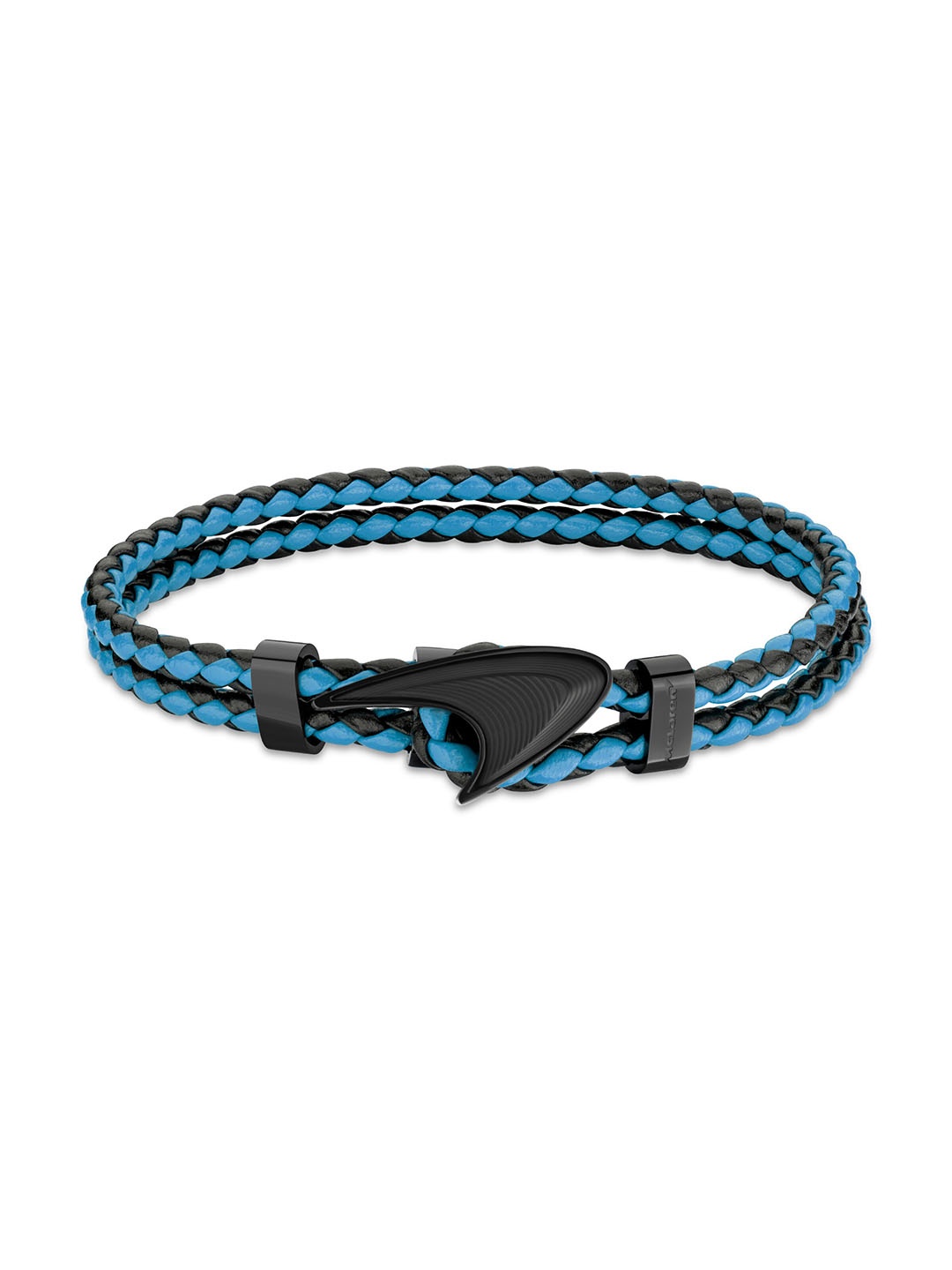 

McLAREN Men Stainless Steel Wraparound Bracelet, Blue