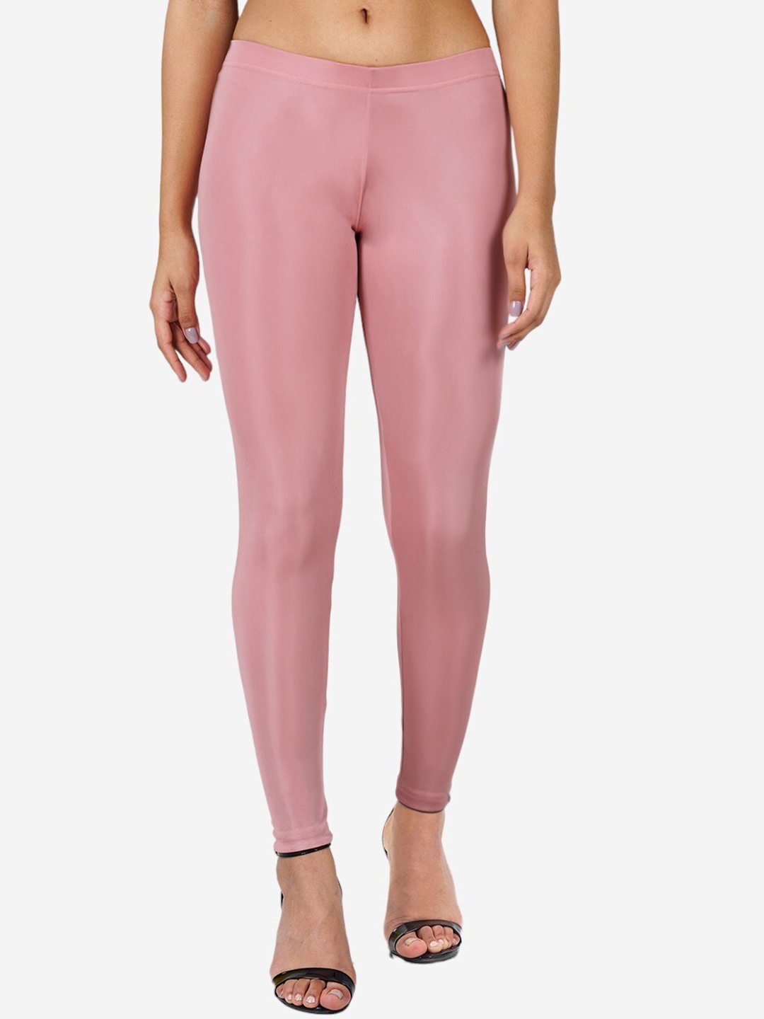 

indian flower Ankle-Length Leggings, Rose gold