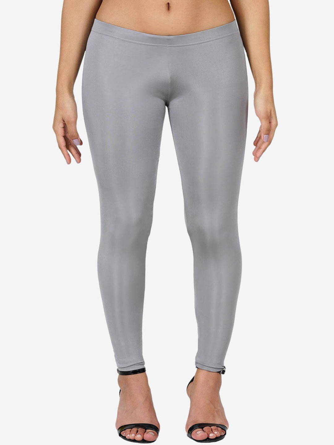 

indian flower Ankle-Length Leggings, Silver