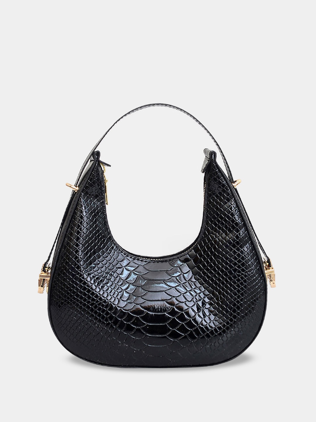 

Styli Women's Textured Crescent Bag, Black