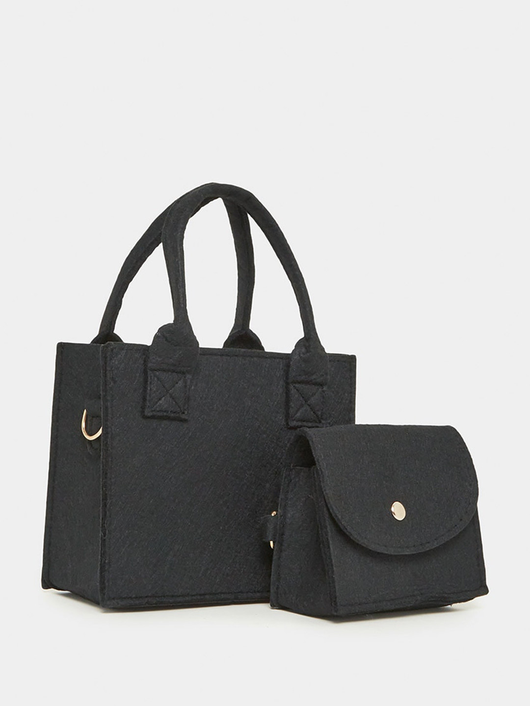 

STYLI Plain Handbag Pouch and Purse, Black