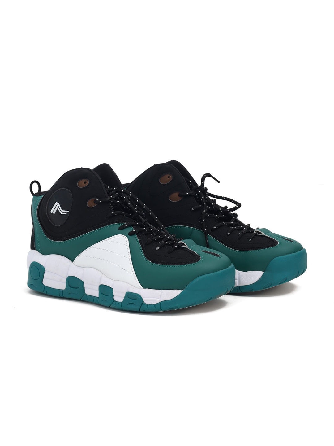 

adeboy Men Colourblocked Round Toe Sneakers, Green
