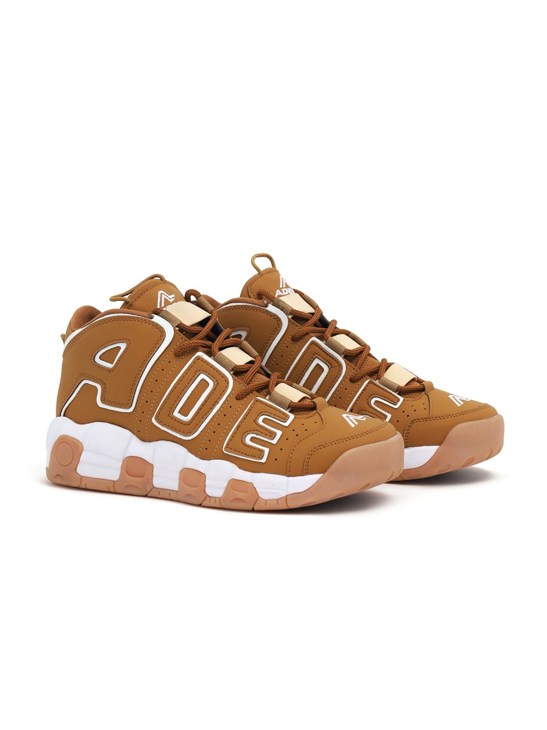 

adeboy Men Round Toe Sneakers, Tan