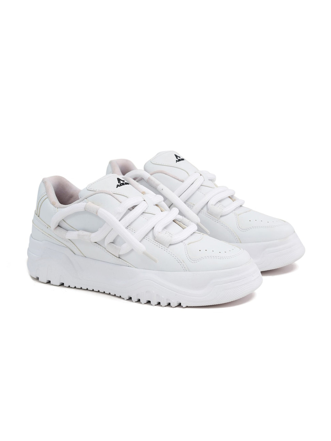 

adeboy Men Round Toe Trainer Sneakers, White