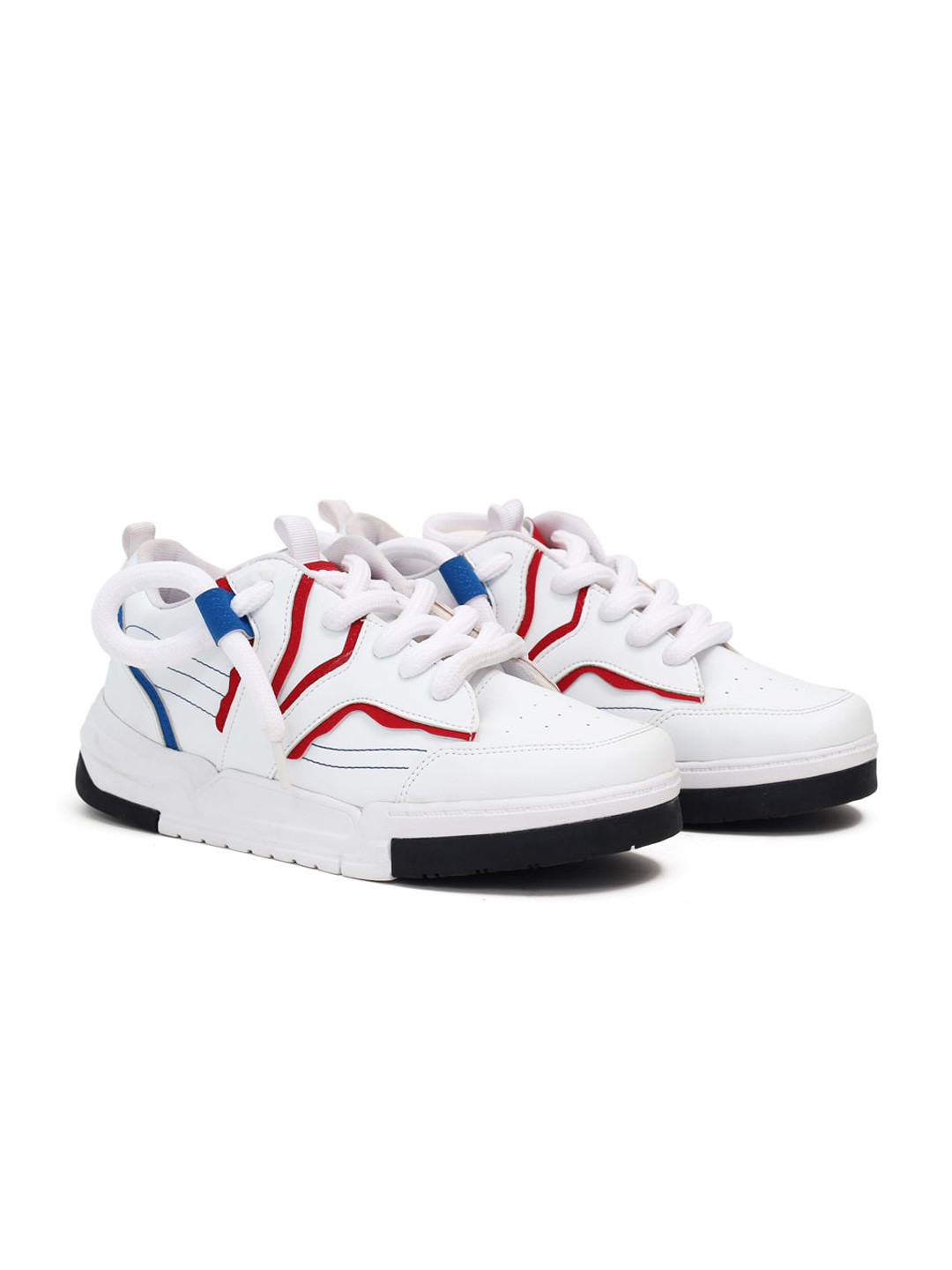 

adeboy Men Colourblocked Round Toe Sneakers, White