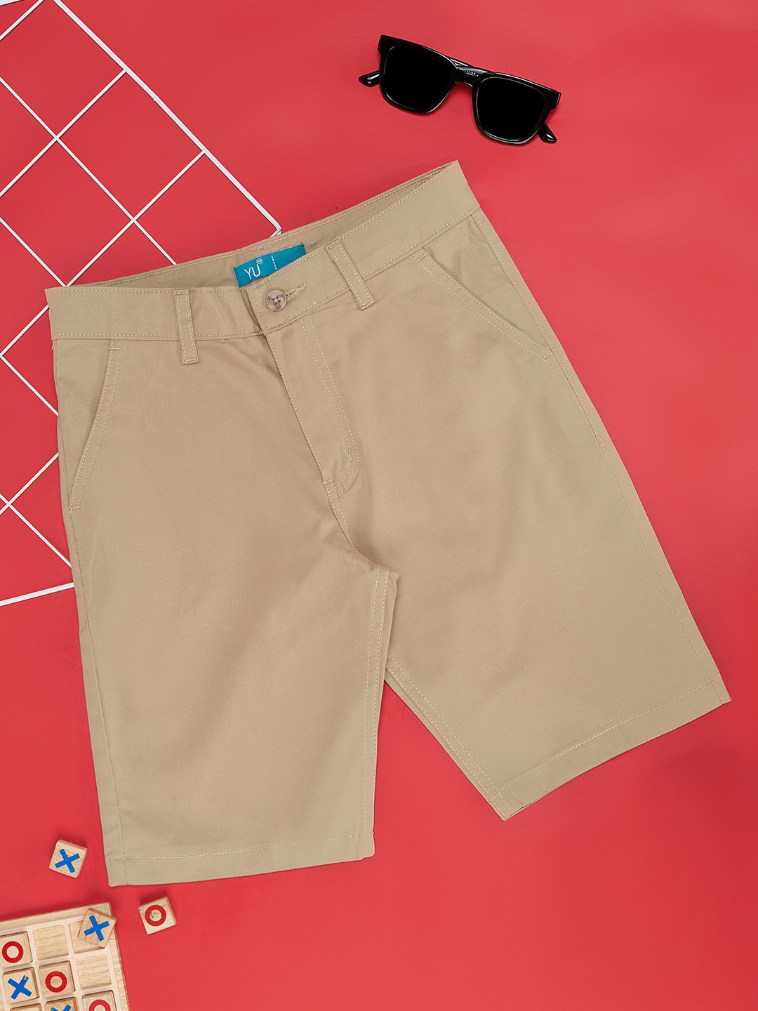 

YU by Pantaloons Boys Regular Fit Cotton Chino Shorts, Beige