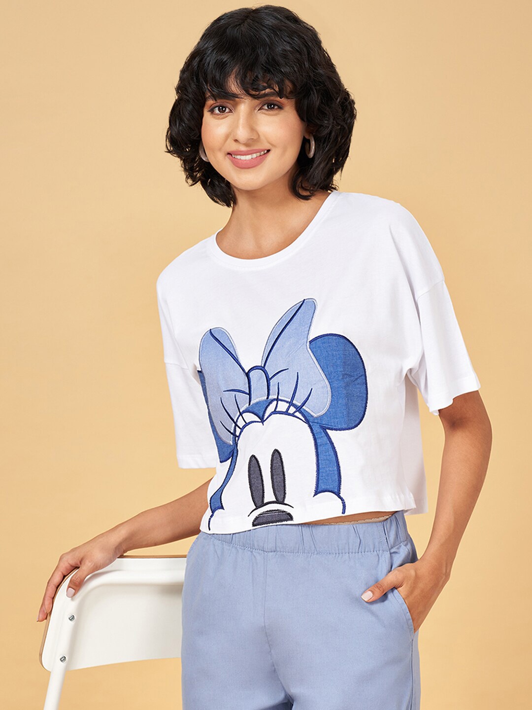

Honey by Pantaloons Printed Pure Cotton T-shirt, Blue