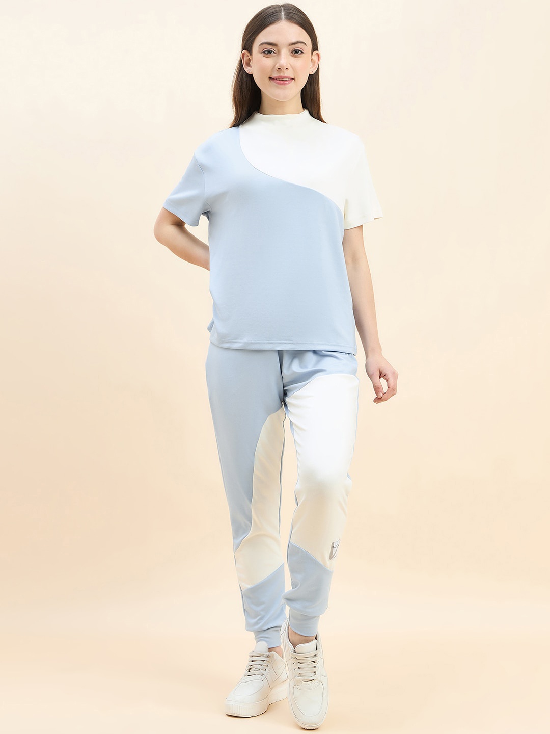 

Sweet Dreams Blue Colourblocked T-Shirt With Joggers