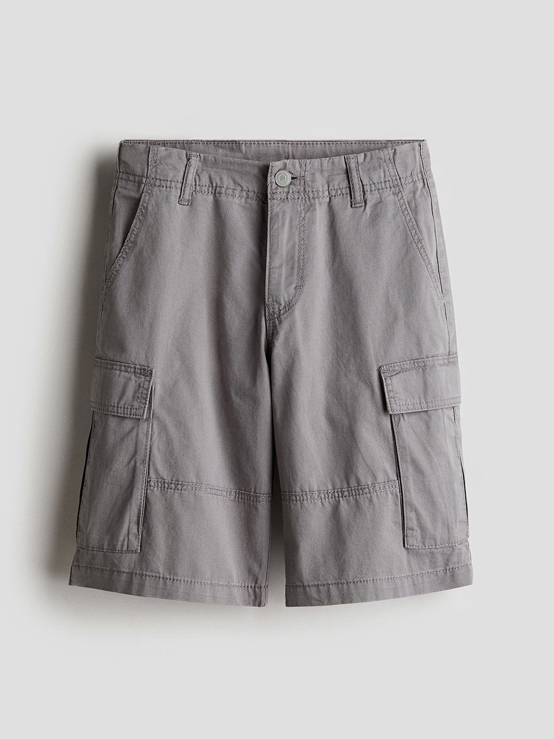 

H&M Boys Pure Cotton Cargo Shorts, Grey