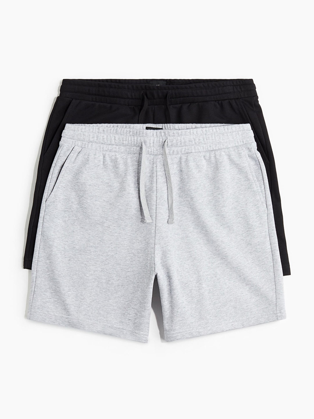 

H&M Men 2-Pack Regular Fit Sweatshorts, Black