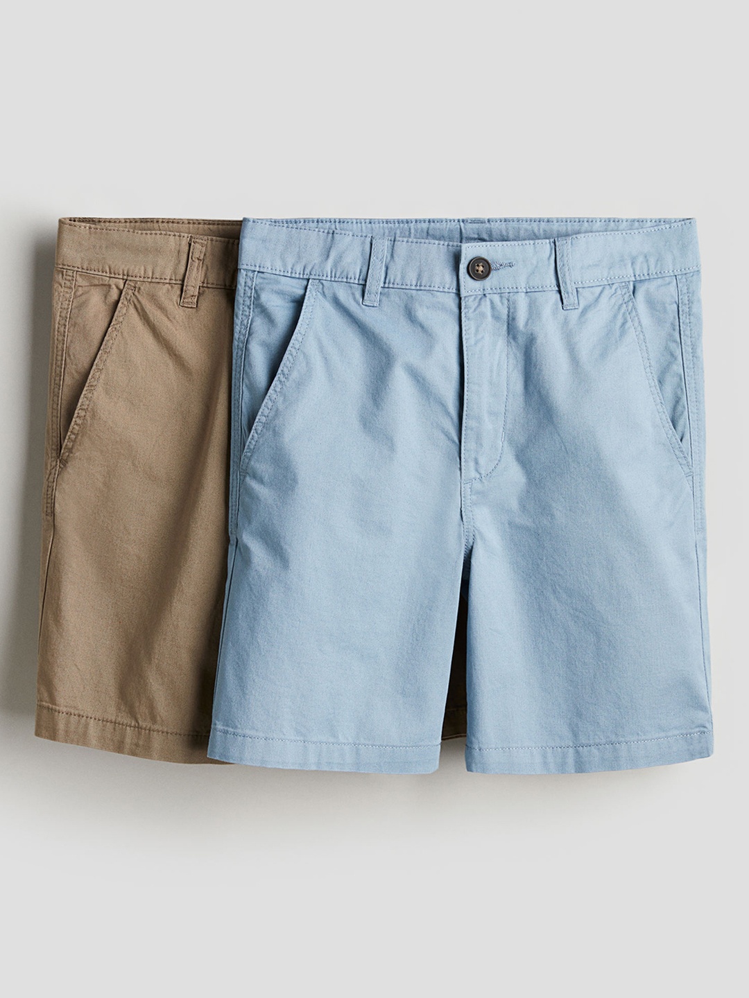 

H&M Boys 2-Pack Chino Shorts, Blue