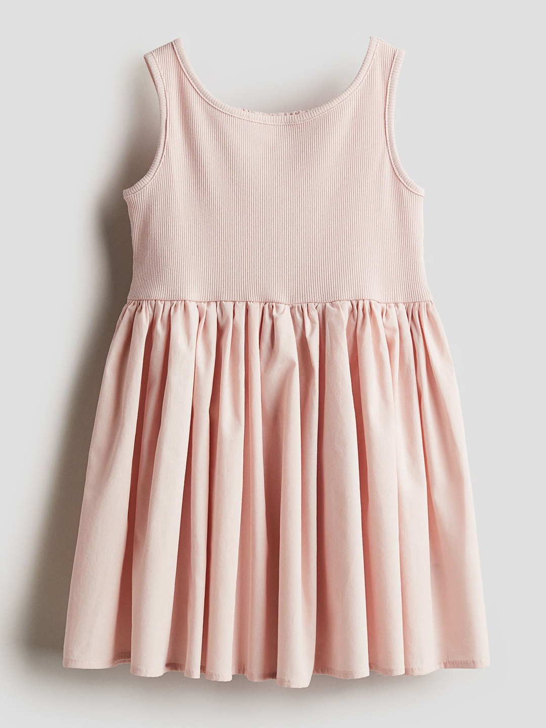 

H&M Girls Bow-Detail Cotton Dress, Pink