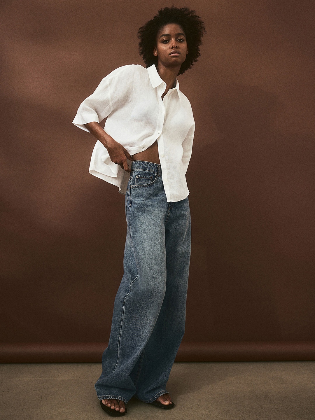 

H&M Linen Shirt, White