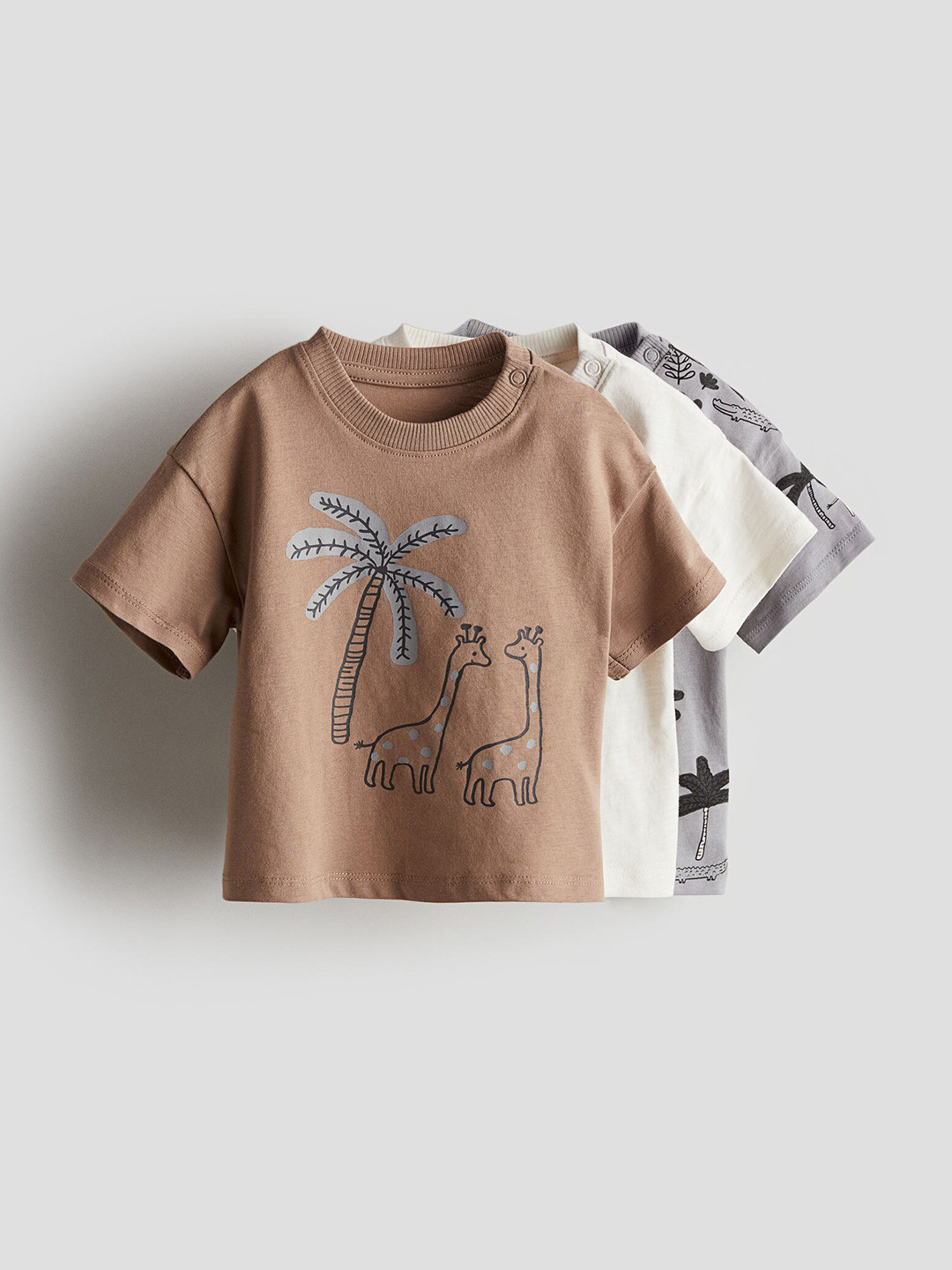 

H&M Boys Pure Cotton 3-Pack T-shirts, White