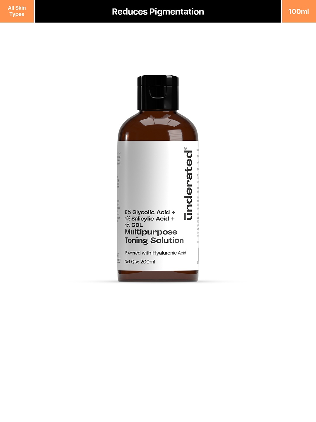 

Underated Multipurpose Toning Solution - 200 ml, Transparent