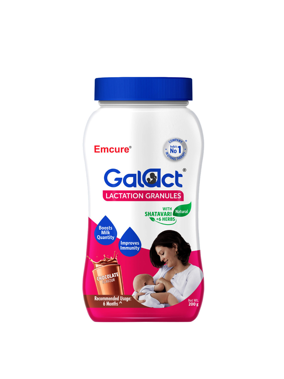 

Galact Lactation Granules Powder - 200g - Chocolate, Brown