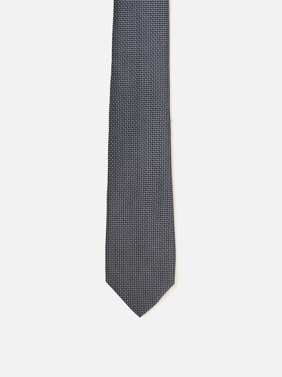 

Peter England Men Printed Skinny Tie, Grey