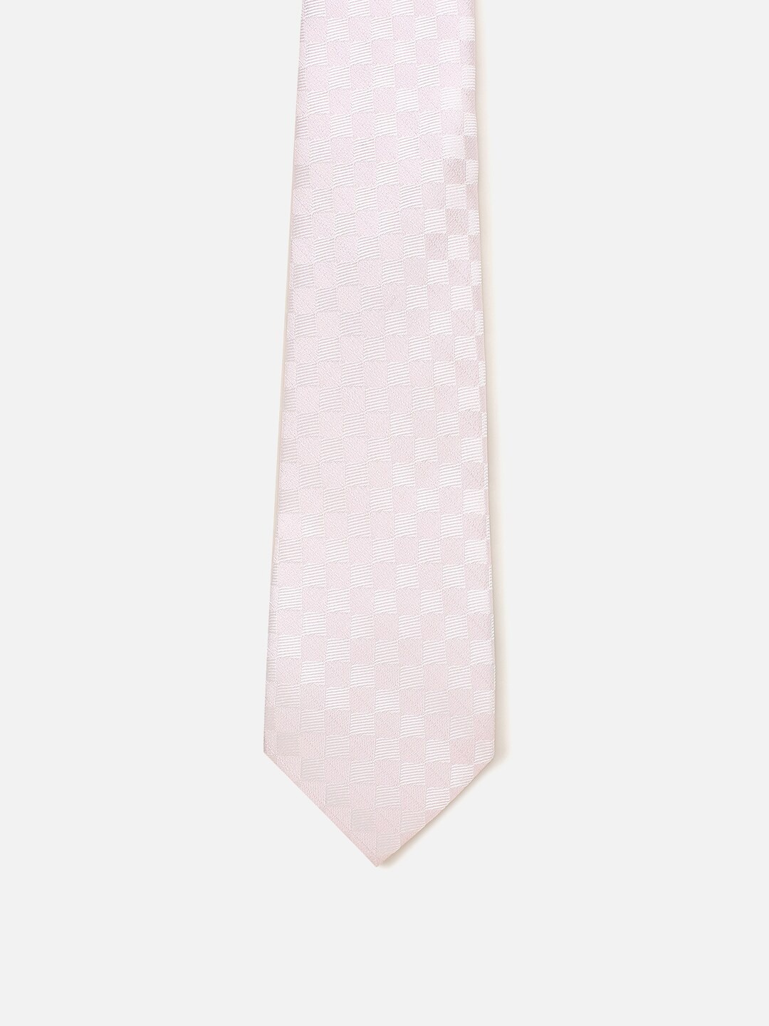 

Peter England Men Checked Skinny Tie, Pink