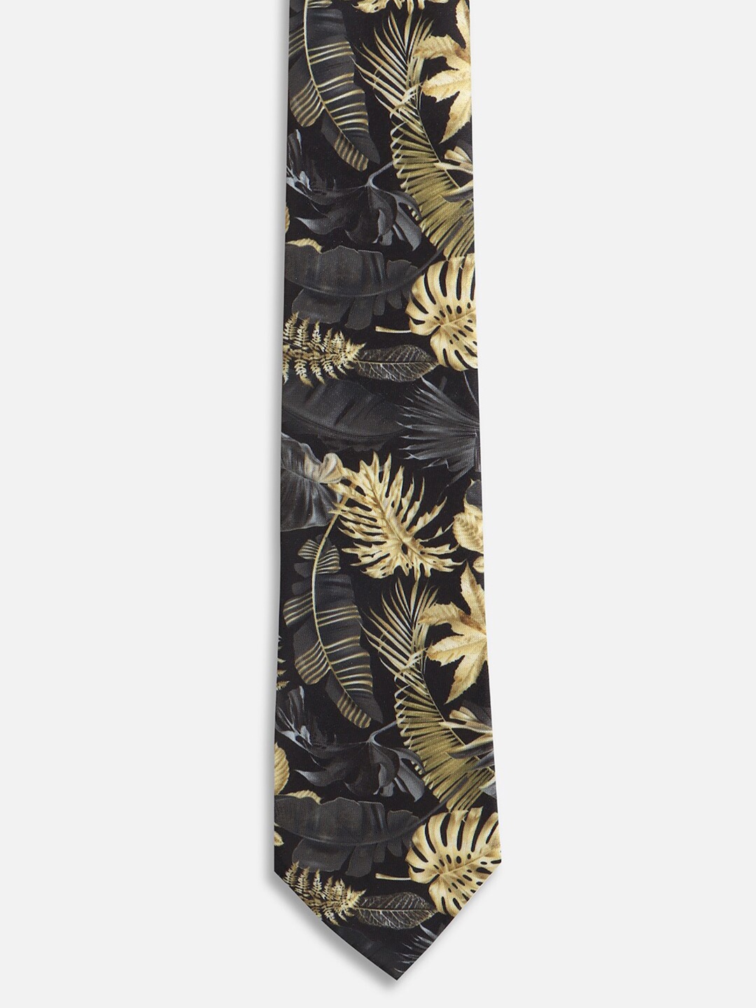 

Peter England Men Printed Skinny Tie, Black
