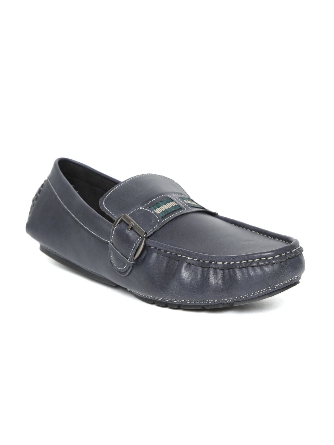 

San Frissco Men Navy Blue Driving Shoes