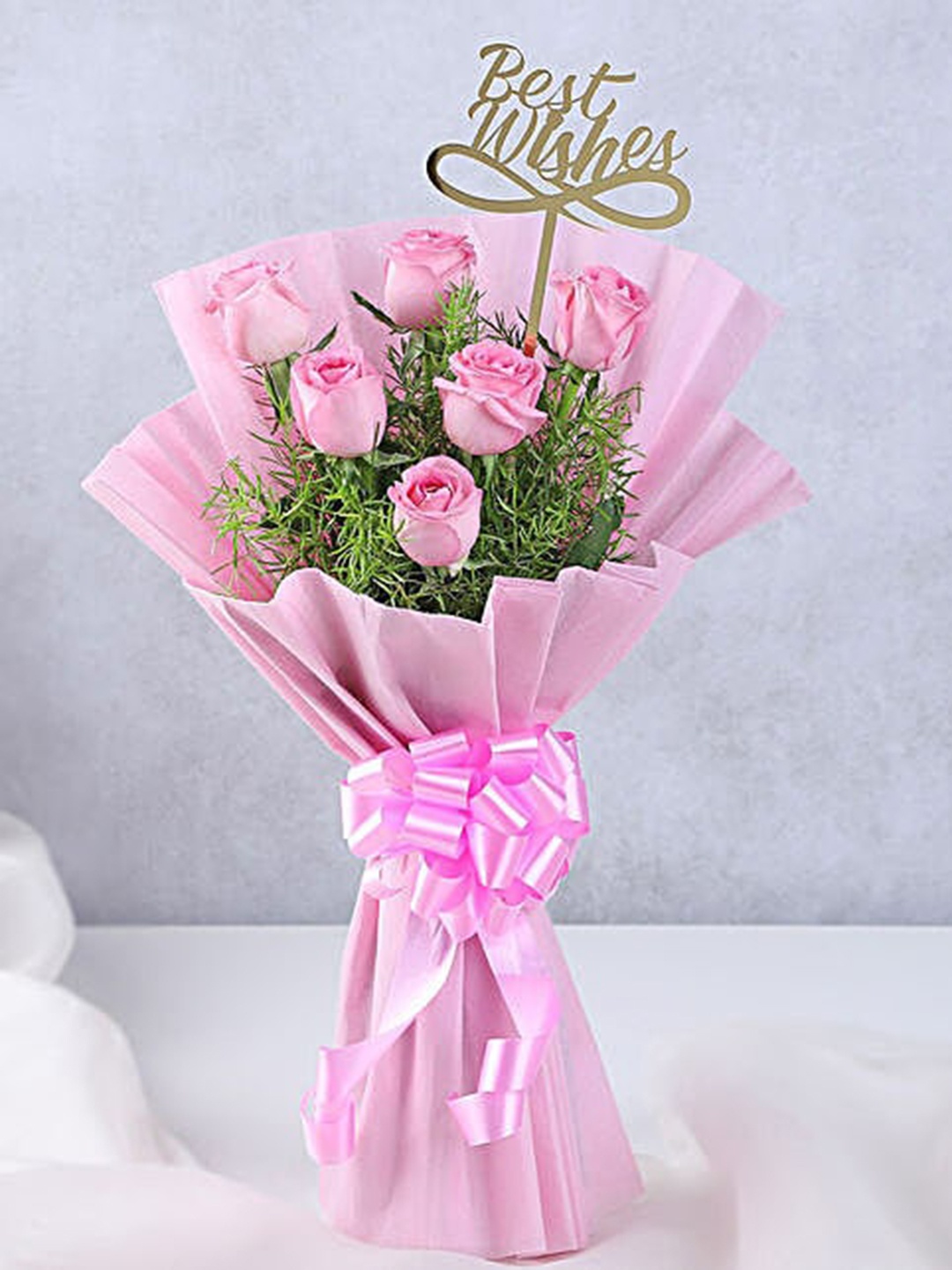 

fnp 5-Pink Roses Fresh Flowers Bouquet