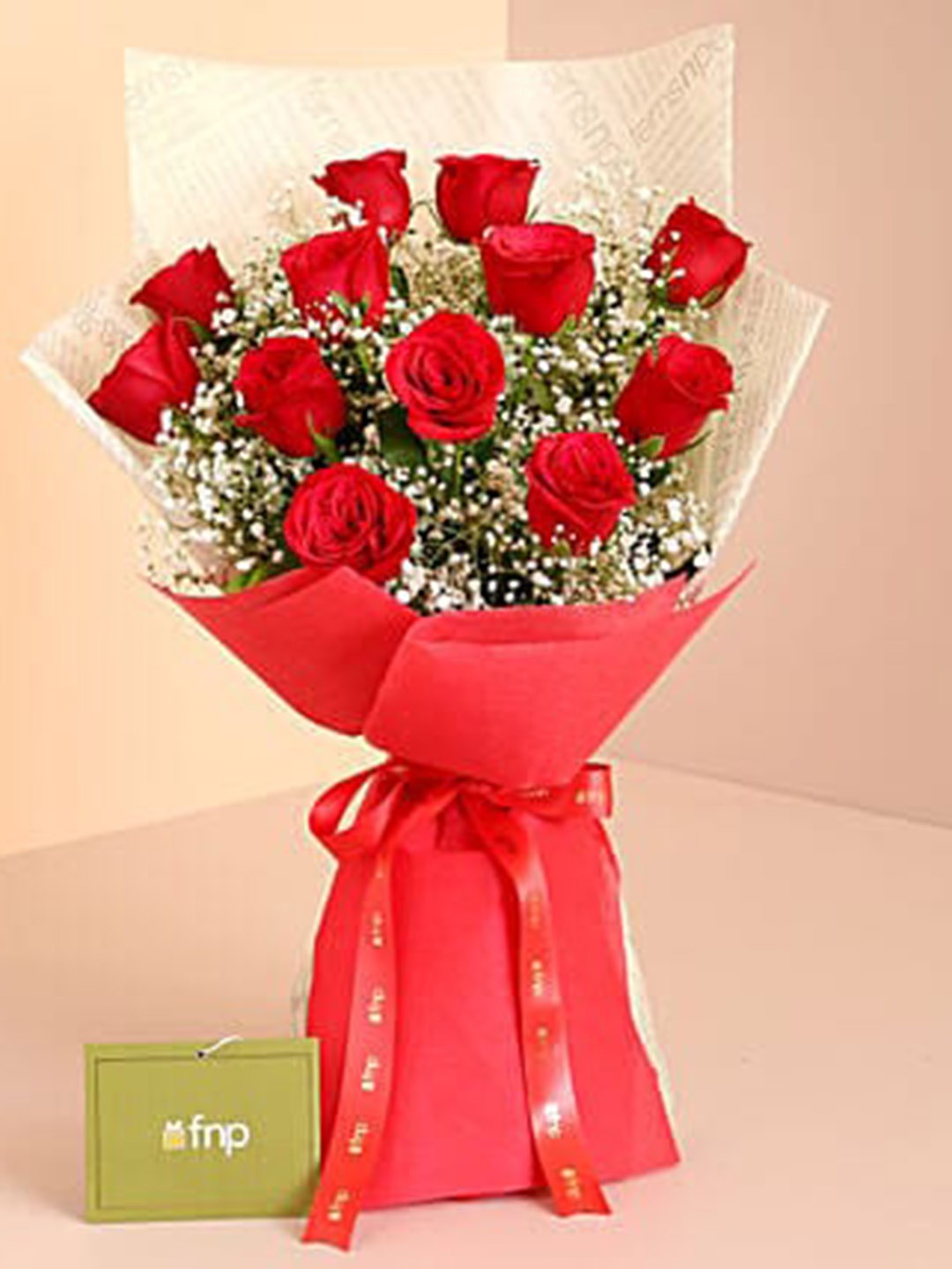 

fnp 12-Red Roses Fresh Flowers Bouquet